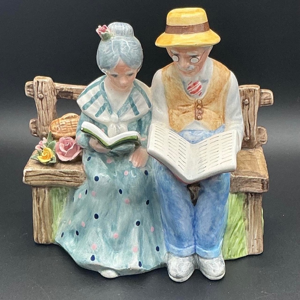 Lefton Yamada Originals Golden Years Figurine OS Blue Excellent Vintage